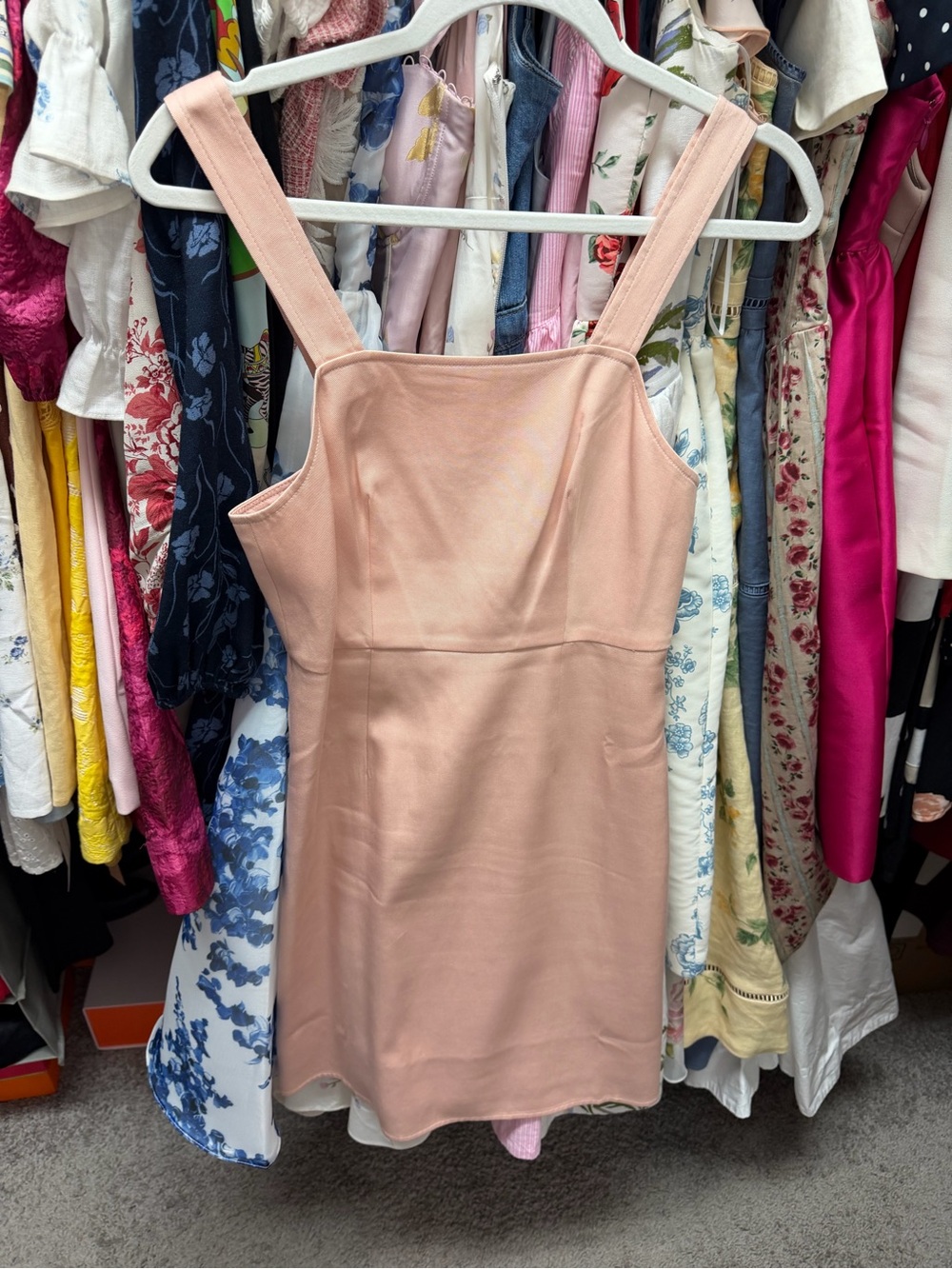 J. Crew Blush Pink Square-Neck Mini Dress size 00